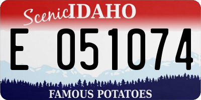 ID license plate E051074