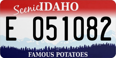 ID license plate E051082