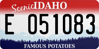 ID license plate E051083