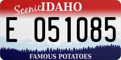 ID license plate E051085
