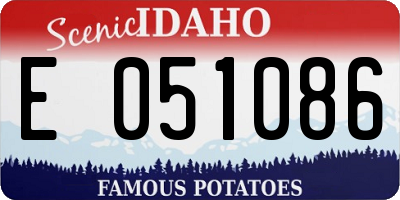 ID license plate E051086