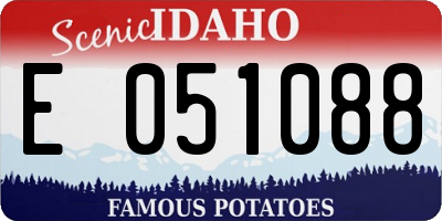 ID license plate E051088