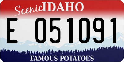 ID license plate E051091
