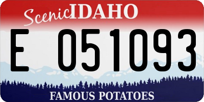 ID license plate E051093