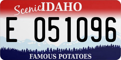 ID license plate E051096