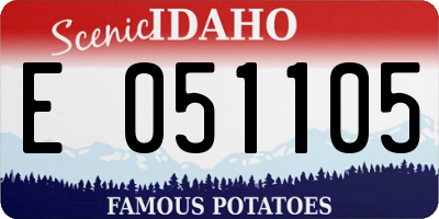 ID license plate E051105