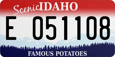 ID license plate E051108