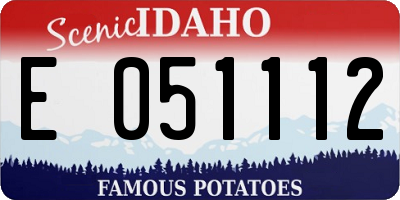 ID license plate E051112