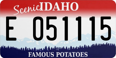 ID license plate E051115