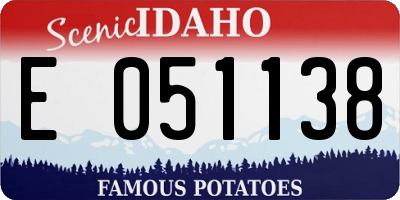 ID license plate E051138