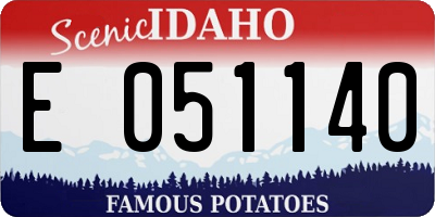 ID license plate E051140