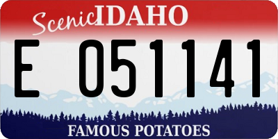 ID license plate E051141