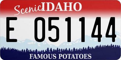 ID license plate E051144
