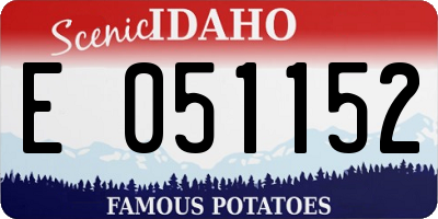 ID license plate E051152