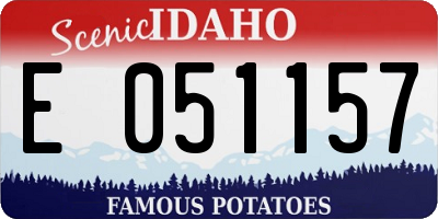 ID license plate E051157