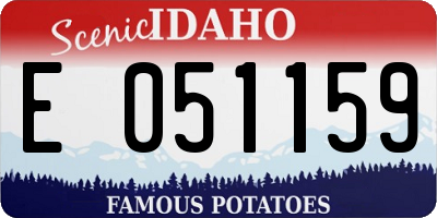 ID license plate E051159