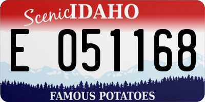 ID license plate E051168