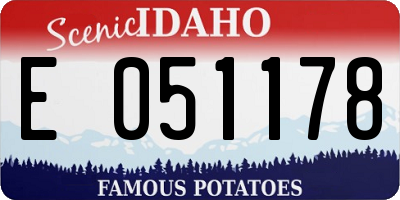 ID license plate E051178