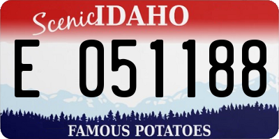 ID license plate E051188