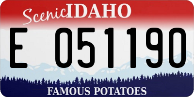 ID license plate E051190