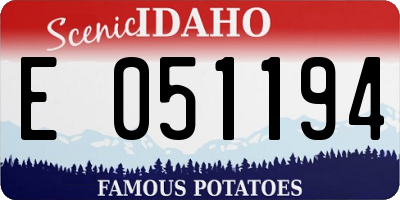 ID license plate E051194