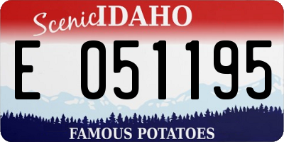 ID license plate E051195