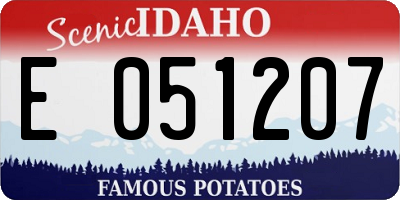 ID license plate E051207