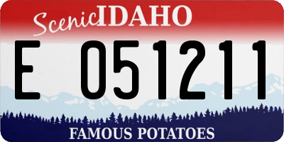 ID license plate E051211