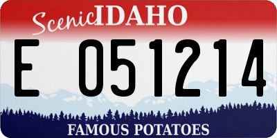 ID license plate E051214