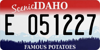 ID license plate E051227