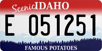 ID license plate E051251