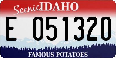 ID license plate E051320
