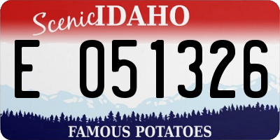 ID license plate E051326