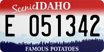 ID license plate E051342