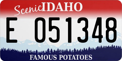 ID license plate E051348