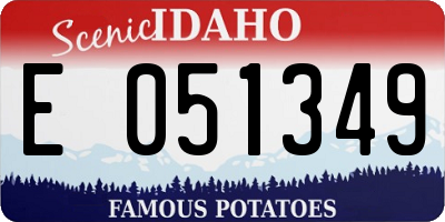 ID license plate E051349