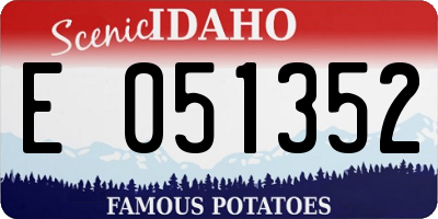 ID license plate E051352