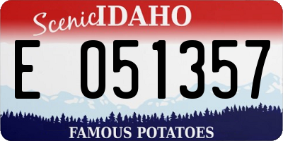 ID license plate E051357