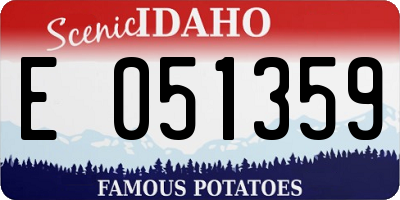 ID license plate E051359