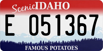 ID license plate E051367
