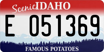 ID license plate E051369