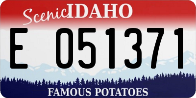 ID license plate E051371