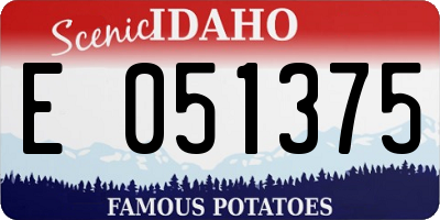 ID license plate E051375