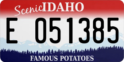 ID license plate E051385