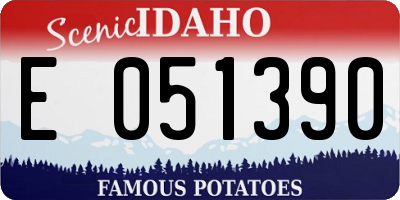 ID license plate E051390