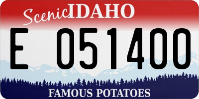 ID license plate E051400