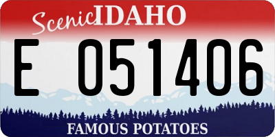 ID license plate E051406