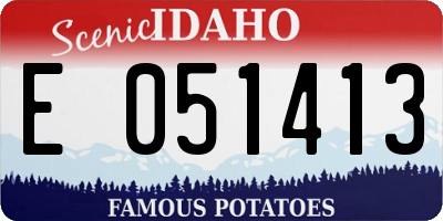 ID license plate E051413