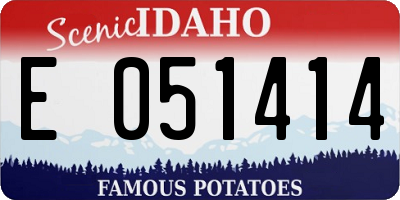 ID license plate E051414