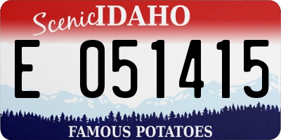 ID license plate E051415